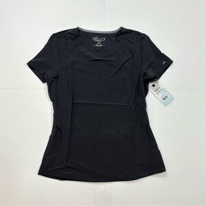 Size XL Cherokee Allura Women's SS Scrubs Top CKA672 Pewter Gray NEW NWT